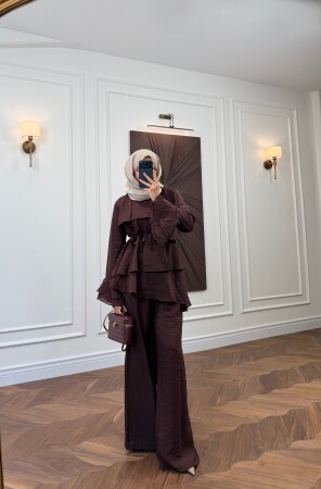 Narelle Layered Set - Burgundy - Duendeca