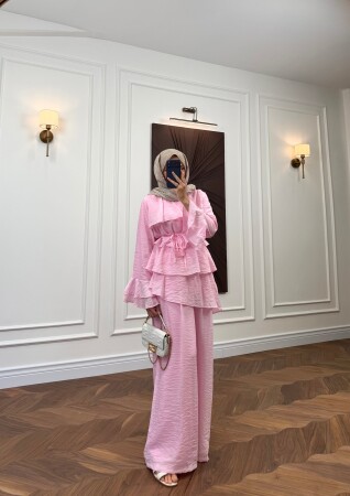 Narelle Layered Set - Pink - Duendeca