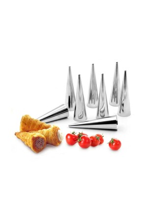 Narkalıp Corne Mold Torpedo Funnel Dessert Mold 16 Pieces 12cm - Nar Kalıp