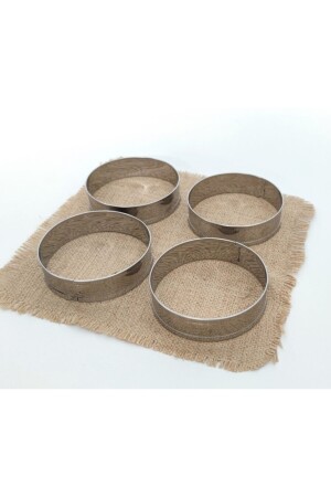 Narkalıp Hamburger Bread Baking Mold 4 Pieces 10cm - Nar Kalıp