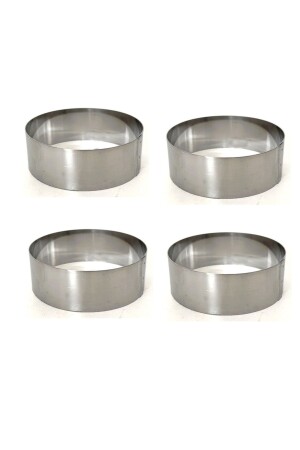 Narkalıp Hamburger bun baking Mold Depth 3.5 cm Diameter 10 cm 4 Pieces YNK-OM028 - Nar kalıp