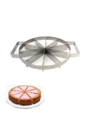 Narkalıp Practical Round Cake Slicing Apparatus 8 Slices Diameter 23 Cm YNK-OM017 - Nar kalıp