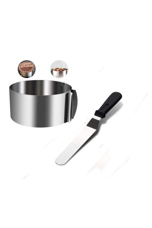 Narkalıp Round Adjustable Cake Mold 16cm-30cm Depth 10cm And Cake Plaster Palette Knife 20cm YNK-016 - Nar kalıp