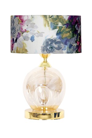 Nation Gold Metal Leg Glass Lampshade - Rose Pattern NTNA016 - Vinner