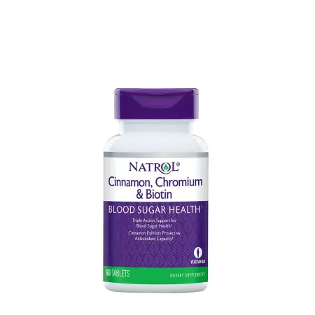 Natrol Cinnamon, Chromium & Biotin (60 Tablets) - Natrol