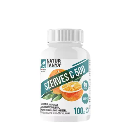 Natur Tanya Organic C 500 (100 Chewable Tablets, Orange) - Natur Tanya