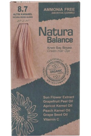 Natura Balance 8. 7 Golden Caramel Organic Cream Hair Dye NATURABALANCEMK - NATURABALANCE