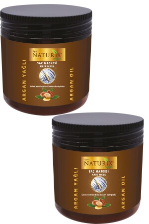 Natural Argan Oil 500 ml Hair Care Mask Argan Oil Hair Mask Moisture Bomb Hair Care Pack of 2 Argan 86974472980962 - Ilgaz Naturix Organix