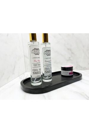 Natural Black Marble Oval Tray, Bathroom Organizer, Presentation Plate Black Marble BLACK34 - Modestmar
