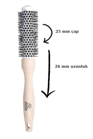 Natural Ceramic Thermal Broken Blow Dryer Brush 25mm 0471 - Jovica
