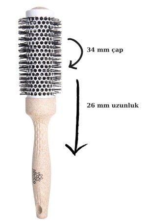 Natural Ceramic Thermal Broken Blow Dryer Brush 34mm 0472 - Jovica