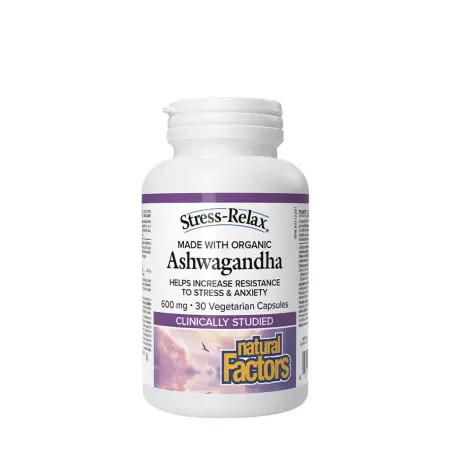 Natural Factors Ashwagandha 600 mg, Stress-Relax (30 Capsules) - Natural Factors