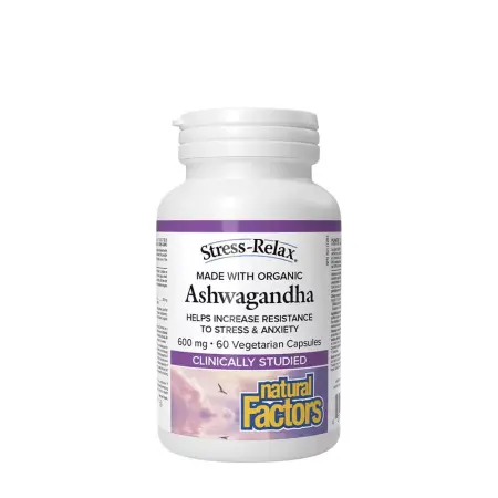 Natural Factors Ashwagandha 600 mg, Stress-Relax (60 Capsules) - Natural Factors