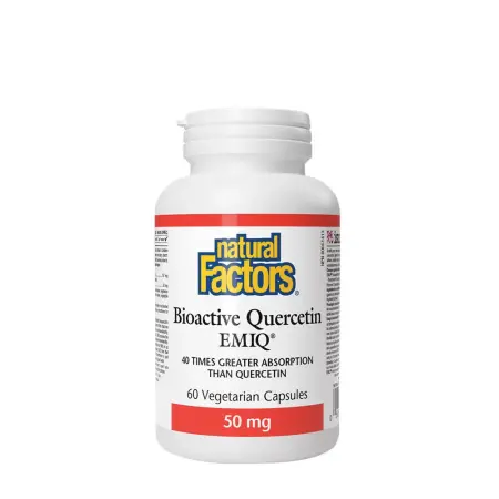 Natural Factors Bioactive Quercetin EMIQ 50 mg (60 Capsules) - Natural Factors