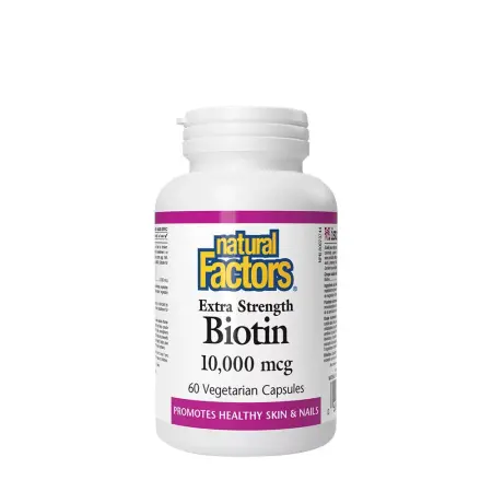 Natural Factors Biotin Extra Strength 10,000 mcg (60 Capsules) - Natural Factors