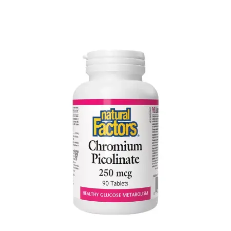 Natural Factors Chromium Picolinate 250 mcg (90 Tablets) - Natural Factors