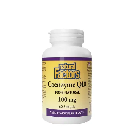 Natural Factors Coenzyme Q10 100 % Natural 100 mg (60 Softgels) - Natural Factors