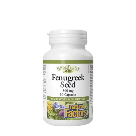 Natural Factors Fenugreek Seed 500 mg, HerbalFactors (90 Capsules) - Natural Factors