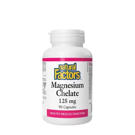 Natural Factors Magnesium Chelate 125 mg (90 Capsules) - Natural Factors