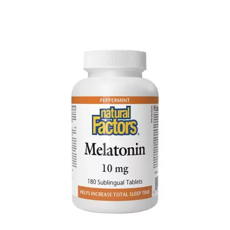 Natural Factors Melatonin 10 mg (180 Tablets, Peppermint) - Natural Factors