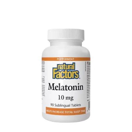 Natural Factors Melatonin 10 mg (90 Tablets, Peppermint) - Natural Factors