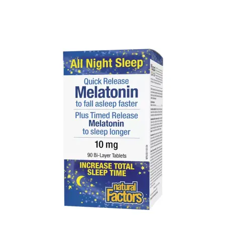 Natural Factors Melatonin Quick Release Plus Timed Release 10 mg (90 Tablets) - Natural Factors
