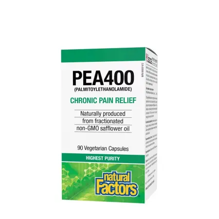 Natural Factors PEA400 Palmitoylethanolamide (90 Veggie Capsules) - Natural Factors