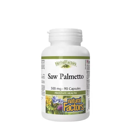 Natural Factors Saw Palmetto 500 mg (90 Capsules) - Natural Factors