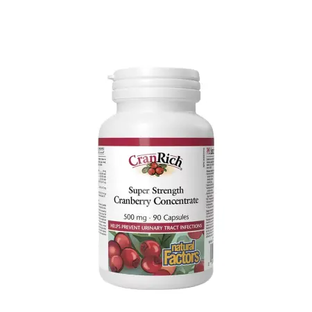 Natural Factors Super Strength Cranberry Concentrate 500 mg (90 Capsules) - Natural Factors