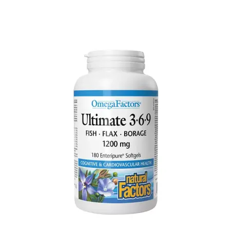 Natural Factors Ultimate 3-6-9 – 1200 mg (90 Softgels) - Natural Factors