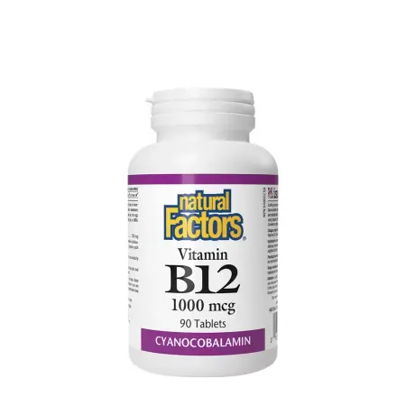 Natural Factors Vitamin B12 1000 mcg (90 Tablets) - Natural Factors