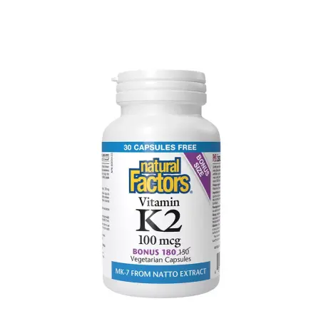 Natural Factors Vitamin K2 100 mcg (60 Capsules) - Natural Factors