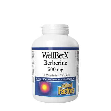 Natural Factors WellBetX Berberine 500 mg (120 Capsules) - Natural Factors