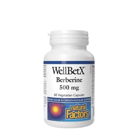 Natural Factors WellBetX Berberine 500 mg (60 Capsules) - Natural Factors