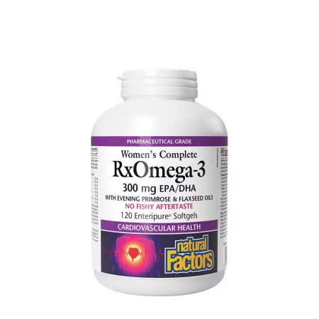 Natural Factors Women’s Complete RxOmega-3 300 mg EPA/DHA (120 Softgels) - Natural Factors