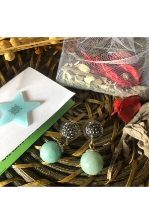 Natural Healing Stone - Earring - Helps Balance in Couples - Bircan Yıldırım Niyet Bulutları