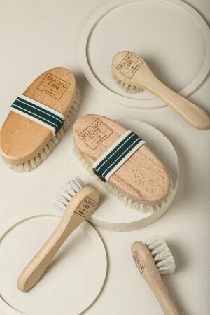 Natural Horsehair Cellulite Brush + Facial Massage Brush 2-Piece Care Set Healingcare26 - Healing Care