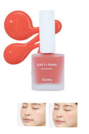 Natural Look Moisturizing Liquid Blush 9g. APIEU Juicy-Pang Water Blusher (CR02) - Missha