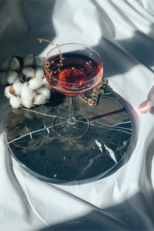 Natural Marble Bruna Perla Serving Plate Presentation Tray - PeraMarble