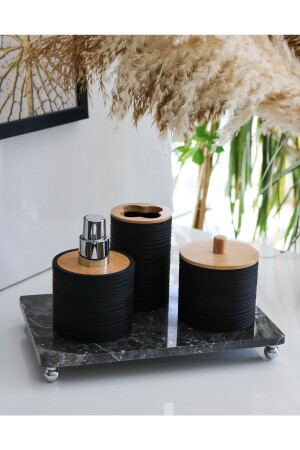 Natural Marble Pedestal Decorative Presentation Stand Black Marble 27x17 Cm Medium Size gmbss430 - Gemboss
