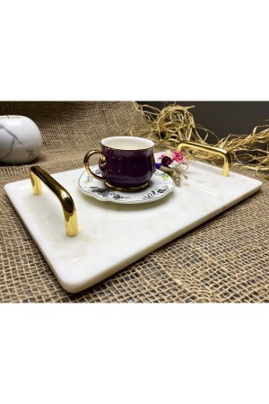 Natural Marble Tray - Söz Tray Gold UB101 - Modestmar