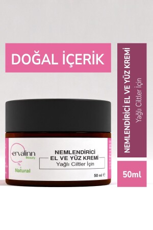 Natural Moisturizing Hand and Face Cream 50 Ml for Oily Skin ENY001 - Ervalinn