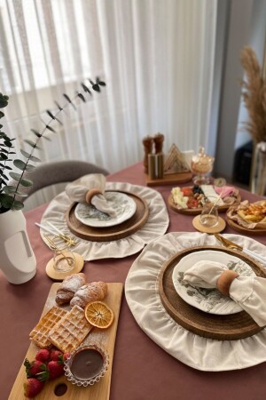 Natural Placemat Round Set of 4 Vintage 40 cm - Cotton Maison