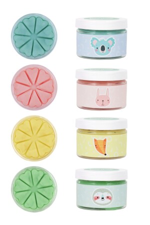 Natural Play Dough 4 Piece Pastel Color Set 4*150gr 868193350971005 - Bonnie Play Dough