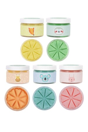 Natural Play Dough 5 Piece Pastel Color Set 5x150 gr bon-5-pastel - Bonnie Play Dough