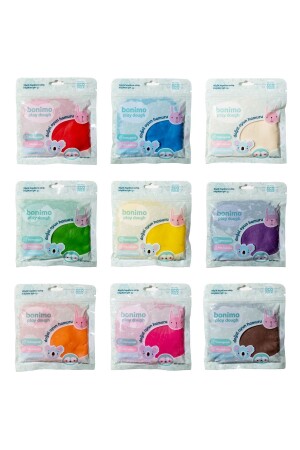 Natural Play Dough 9 Cartridge Package Set (Eco-pack Refill) 9*150gr - Bonnie Play Dough