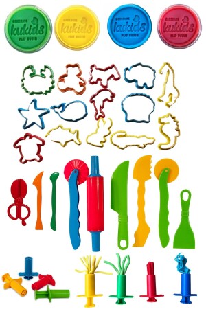 Natural Play Dough Mega Educational Toy Set. mega set - kukids play dough
