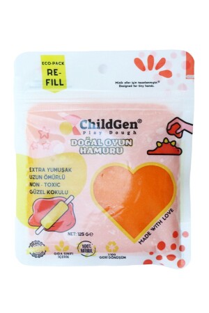 Natural Play Dough Orange Vacuum Cartridge Package - Childgen