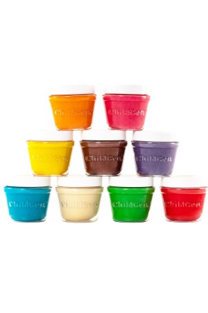 Natural Play Dough Set of 9 9x150 gr - Premium Jar - Childgen Play Dough