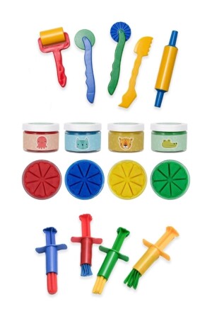 Natural Play Dough Shaper and Injector Press Set bon-sekil-pres - Bonnie Play Dough